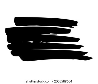 Scribble with a black marker. Doodle style scribble. Black hand drawn design element on white background. Vector illustration