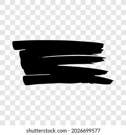 Scribble with a black marker. Doodle style scribble. Black hand drawn design element on transparent background. Vector illustration