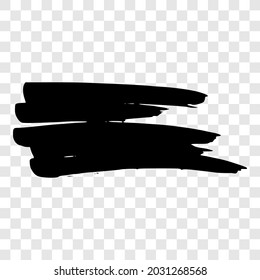 Scribble with a black marker. Doodle style scribble. Black hand drawn design element on transparent background. Vector illustration