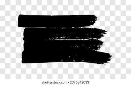 Schreibe mit einem schwarzen Marker. Doodle-Stil Schreib. Schwarz handgezeichnetes Designelement auf transparentem Hintergrund. Vektorgrafik