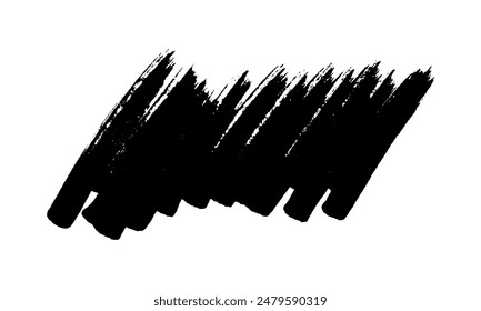 Scribble with a black marker. Doodle style scribble. Black hand drawn design element on white background. Vector illustration