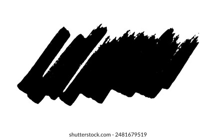 Scribble with a black marker. Doodle style scribble. Black hand drawn design element on white background. Vector illustration