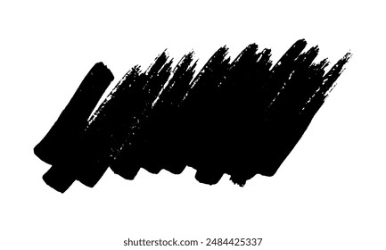 Mit einem schwarzen Marker kritzeln. Kritzelei im Doodle-Stil. Schwarzes handgezeichnetes Designelement auf weißem Hintergrund. Vektorillustration