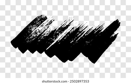 Scribble with a black marker. Doodle style scribble. Black hand drawn design element on transparent background. Vector illustration