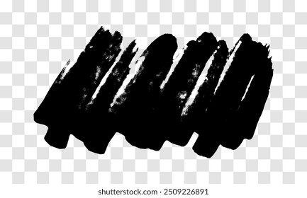 Mit einem schwarzen Marker kritzeln. Kritzeln im Doodle-Stil. Schwarzes, handgezeichnetes Design-Element auf transparentem Hintergrund. Vektorgrafik