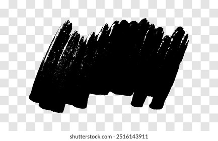 Rabisco com um marcador preto. Rabiscar estilo. Elemento de design desenhado à mão preta sobre fundo transparente. Ilustração vetorial