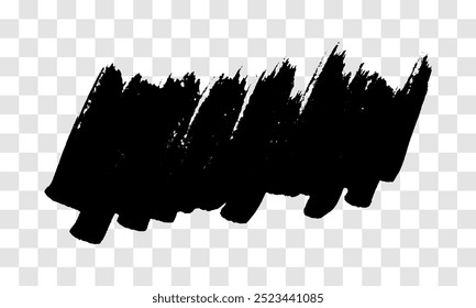 Scribble with a black marker. Doodle style scribble. Black hand drawn design element on transparent background. Vector illustration