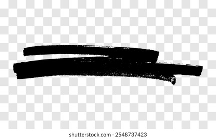 Scribble with a black marker. Doodle style scribble. Black hand drawn design element on transparent background. Vector illustration