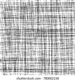 Scribble black and white grunge texture. Lines creative chaotic background.Isolated vector illustration.