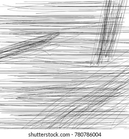 Scribble black and white grunge texture. Dark lines creative chaotic background.Isolated vector illustration.
