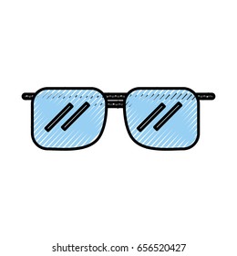 scribble blue sunglasses cartoon
