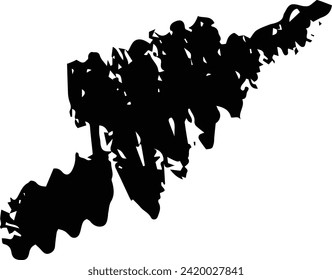 Scribble brush stroke charcoal curly line set illustation for background design 