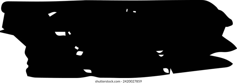 Ilustración del conjunto de líneas de curvas de carbón de pincel esgrimido para el diseño de fondo 