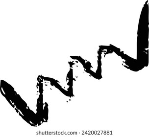 Scribble brush stroke charcoal curly line set illustation for background design 