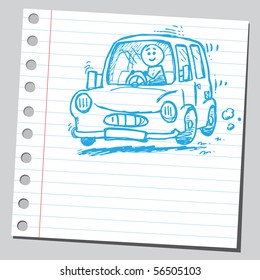 Scribble car driver