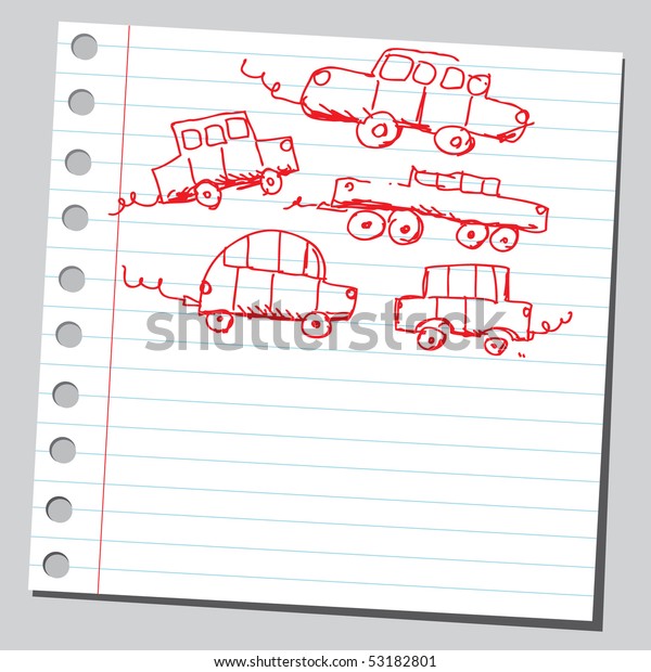 Scribble cars\
drawing