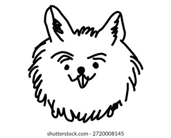 Scribble chalk or charcoal style dogs drawing. Hand drawn puppy sketches, wax crayon outline funny whimsical grunge charcoal art for tshirt print, placard, poster or isolated doodle stickers