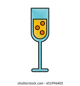 scribble champagne cup cartoon