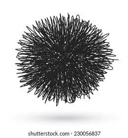 Scribble circle, Hand drawn design element