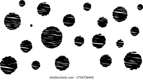 Scribble circle set. Hand drawn scribble circle vector