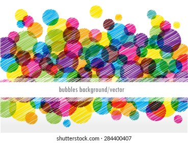 scribble circles vector background