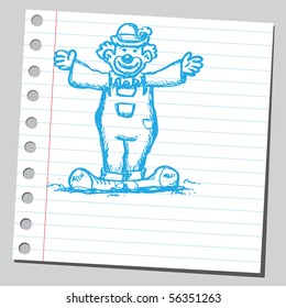 Scribble clown