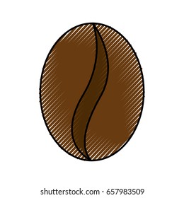 scribble coffee bean cartoon