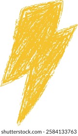Scribble Crayon Lightning Vector Illustration