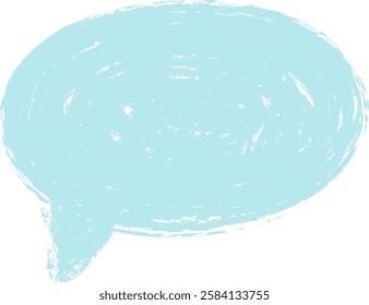 Scribble Crayon Oval Speech Bubble Vector Illustration