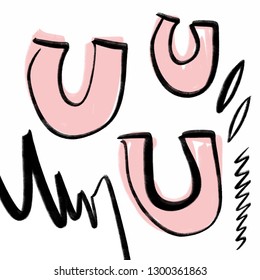 Scribble creative background. Universal pattern. Unique stylish modern brush painting, light colors abstract poster, room decor. Vector illustration, clipart