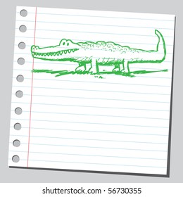 Scribble crocodile