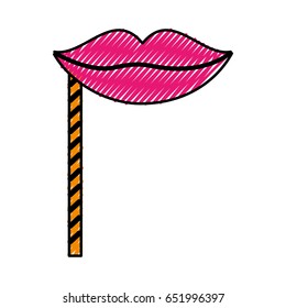 scribble cute party booth props lips