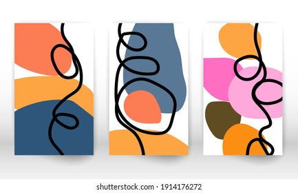 Scribble design. Modern abstract painting. Set of geometric shapes. Abstract hand drawn watercolor effect design elements. Modern art print. Contemporary design with doodle shapes.