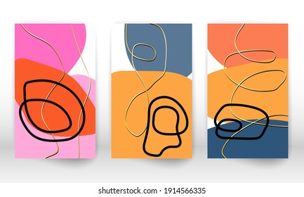 Scribble design. Modern abstract painting. Set of geometric shapes. Abstract hand drawn watercolor effect design elements. Modern art print. Contemporary design with doodle shapes.