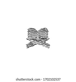 scribble doodle of al-quran logo icon design. Hand drawn sketched with scribble fill