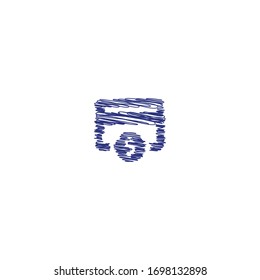 scribble doodle of credit card logo icon design. Pencil or pen sketch credit card  illustration.