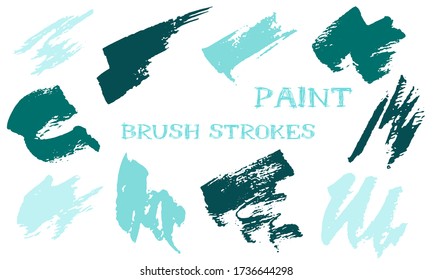 Scribble doodle paint brush strokes vector band. Grunge texture artistic graphic design elements. Freehand ink daubs on white background.