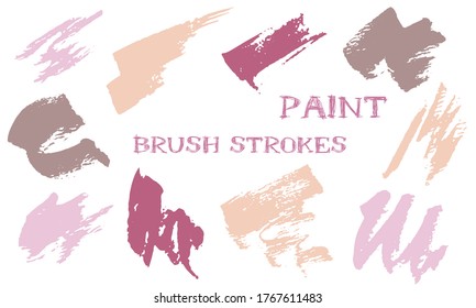 Pincel de pincel de doodle esgrimido parpadea conjunto vectorial. Elementos de diseño gráfico con mosaico de textura gruesa. Formas de tinta a mano libre sobre fondo blanco.