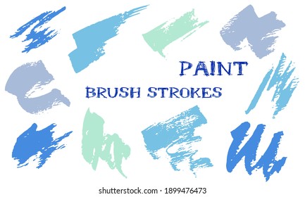 Scribble doodle Pinsel Pinselstriche Vektorgrafik Kollektion. farbige grafische Designelemente mit Grunge-Textur. Frische Malformen auf weißem Hintergrund.