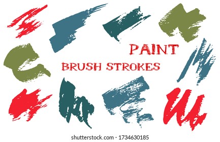 Scribble doodle watercolor brush strokes vector band. Grunge texture hipster graphic design elements. Freehand colorful brushstrokes on white background.