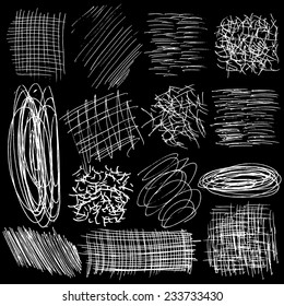 Scribble Doodles Sketchy Back to School Notebook Vector Illustration Design Elements on Sketchbook Paper Background
