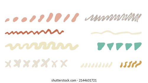 scribble drawn, vector illustration set