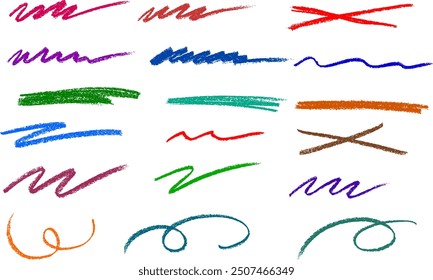 Scribble Elements Chalk Crayon Drawing	