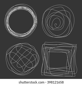 scribble elements set. vector illustration