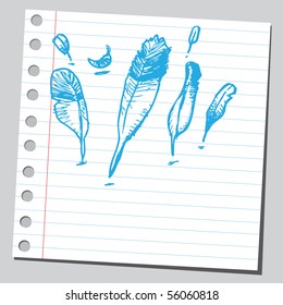 Scribble feathers