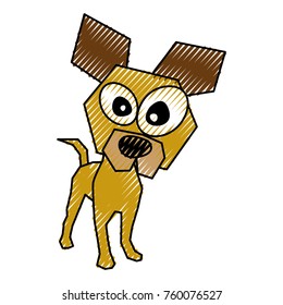 scribble funny doggy cartoon