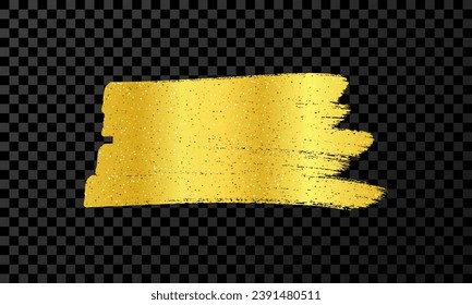 Scribble with a gold glitter marker. Doodle style scribble. Gold hand drawn design element on dark transparent background. Vector illustration