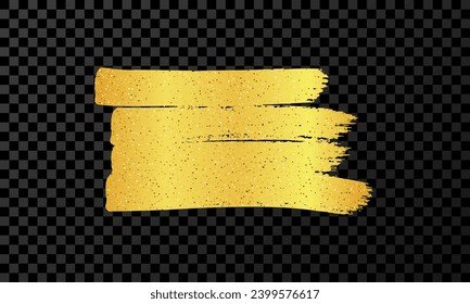 Scribble with a gold glitter marker. Doodle style scribble. Gold hand drawn design element on dark transparent background. Vector illustration
