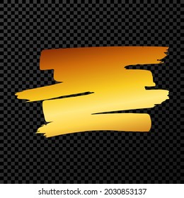 Scribble with a gold marker. Doodle style various scribble. Gold hand drawn design element on dark transparent background. Vector illustration
