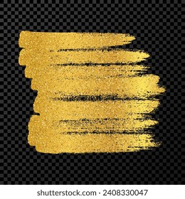 Esgrima con un marcador de oro. garabato estilo garabato. Elemento de diseño dibujado a mano dorada sobre fondo transparente oscuro. Ilustración del vector